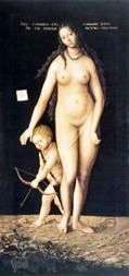 Venus y Cupido   Lucas Cranach