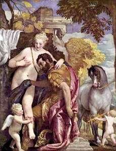 Venus y Marte unidos por Cupido   Paolo Veronese