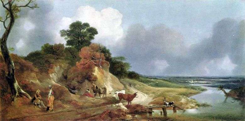 Ver cerca del pueblo de Cornard   Thomas Gainsborough