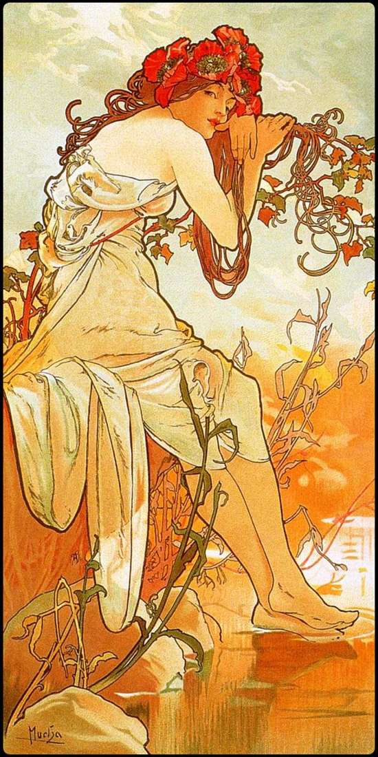 Verano   Alphonse Mucha