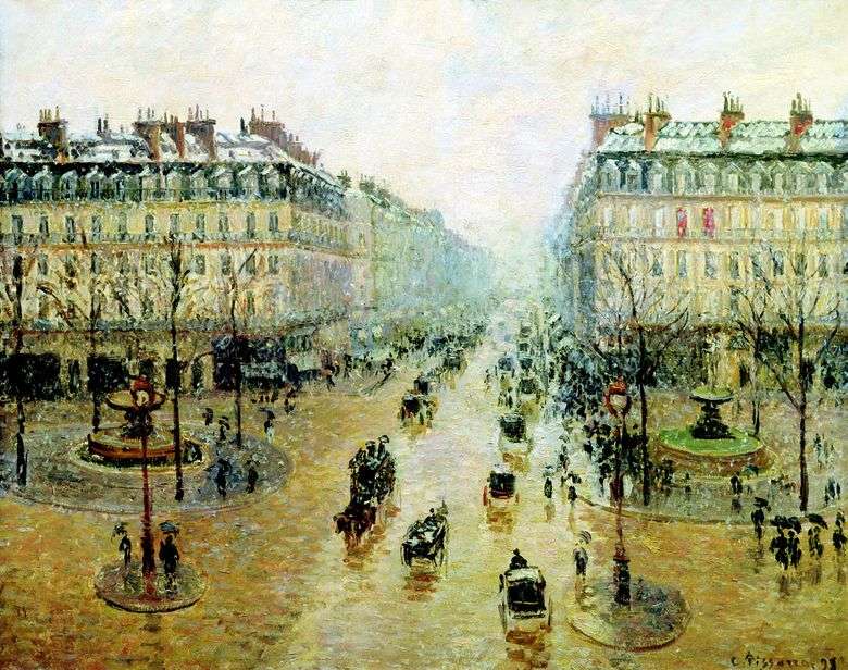 Viaje de ópera a París. El efecto de la nieve. Mañana   Camille Pissarro