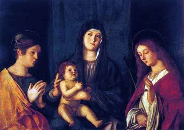 Virgen con el Niño, Santa Catalina y Santa Úrsula   Giovanni Bellini