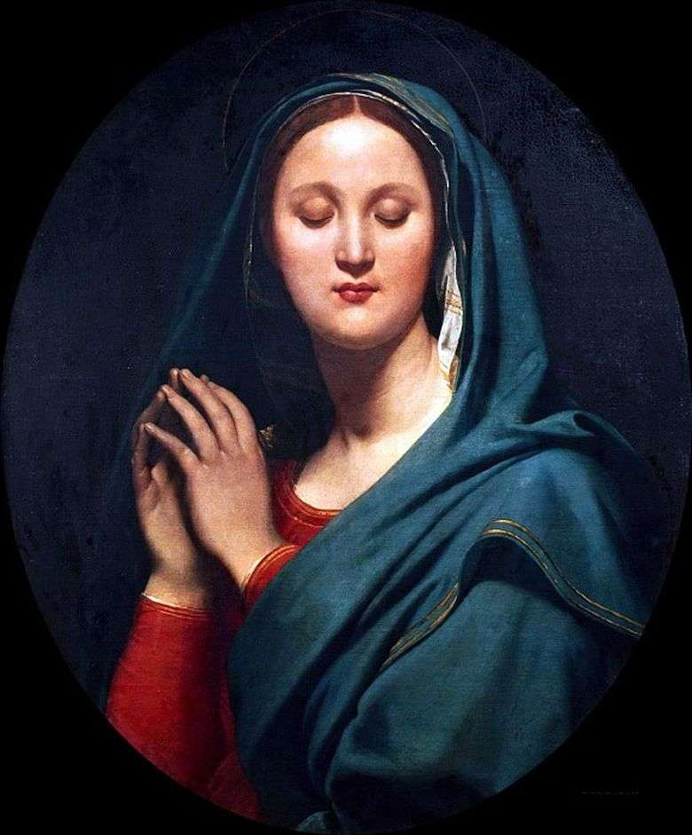 Virgen en un velo azul   Jean Auguste Dominique Ingres