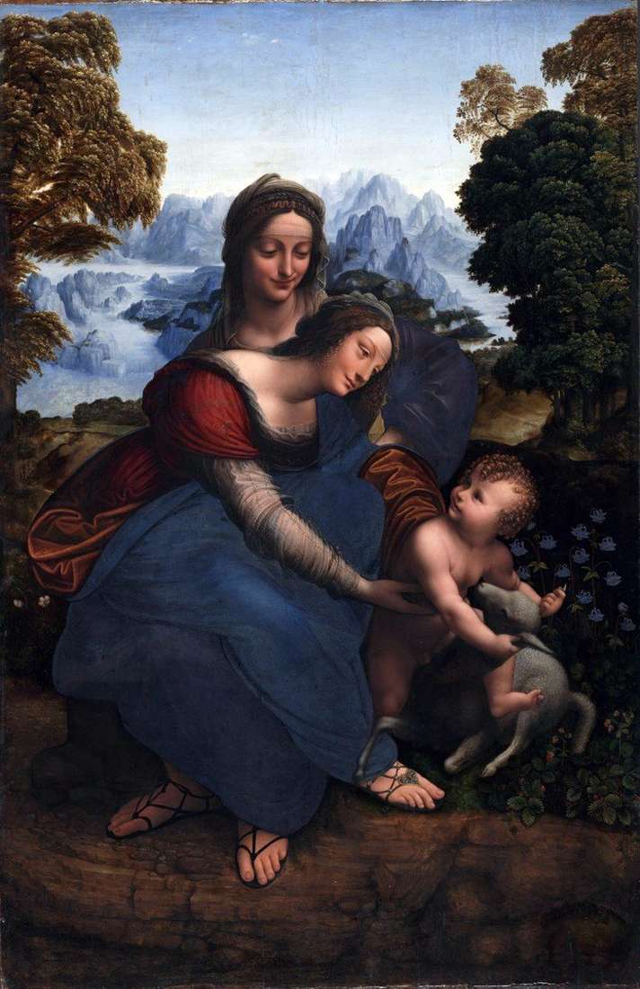 Virgen María con un niño y Santa Ana   Leonardo da Vinci