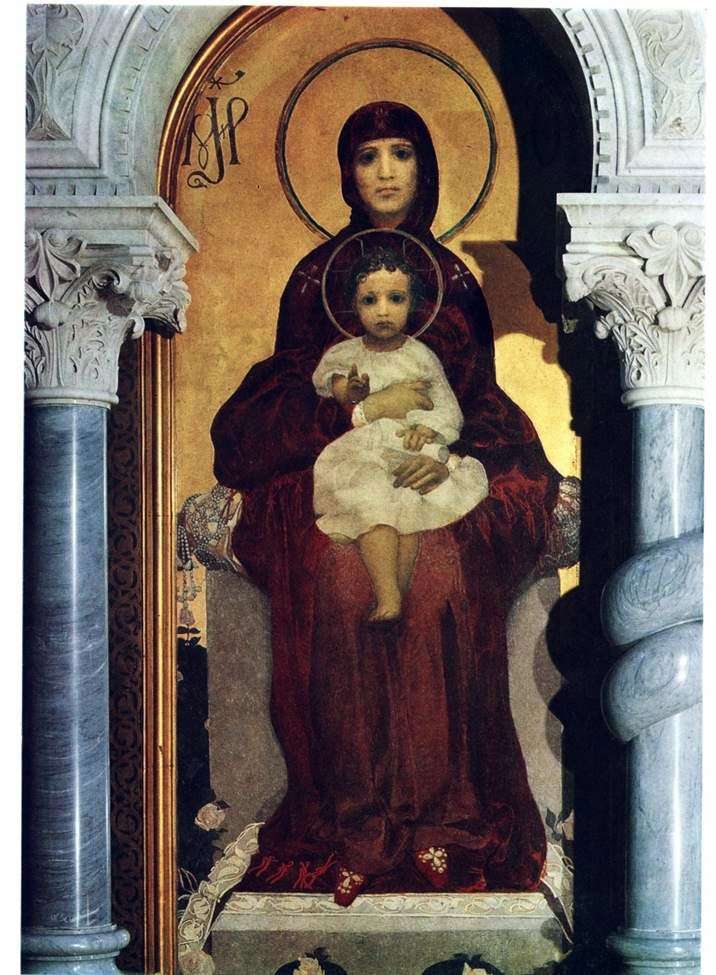 Virgen y el niño   Mikhail Vrubel