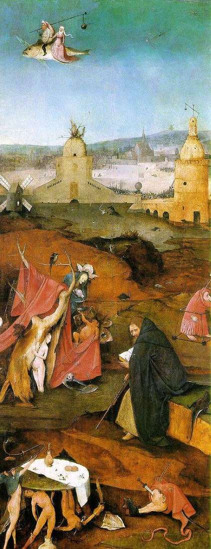 Visiones de San Antonio. Ala derecha del altar   Hieronymus Bosch
