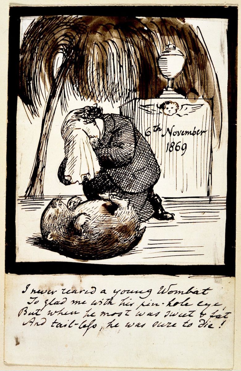 Autoportrait dun artiste sanglotant sur la tombe du wombat   Dante Rossetti