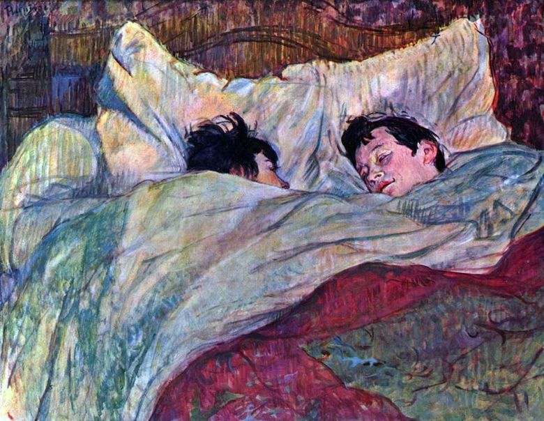 Deux filles au lit   Henri de Toulouse Lautrec