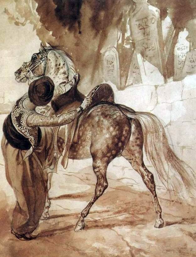 Grec avec un cheval   Karl Bryullov
