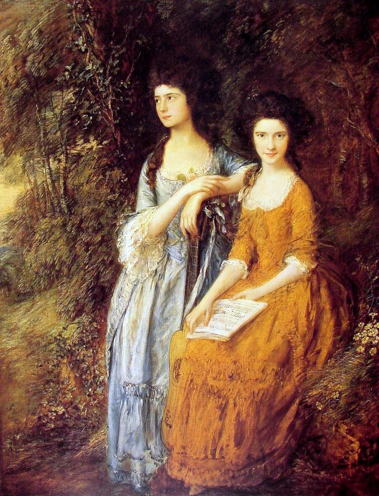 Portrait dElizabeth et Mary Linley   Thomas Gainsborough