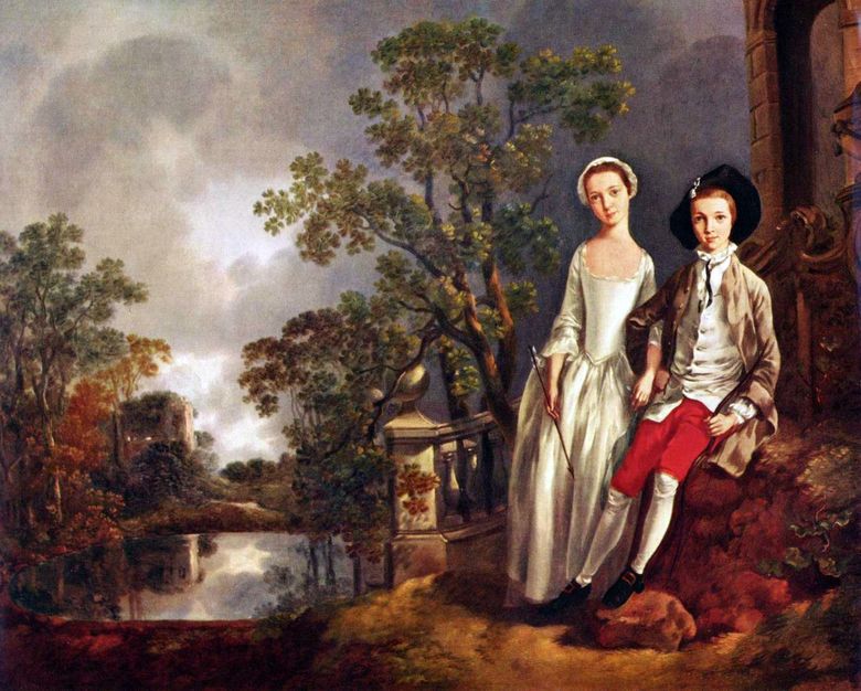 Portrait dAeneage Lloyd avec la sœur de Lucy   Thomas Gainsborough