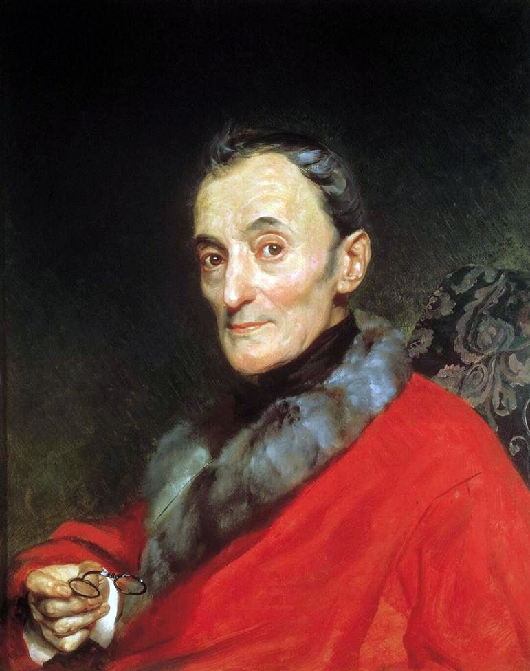 Portrait de larchéologue Michel Ange Déjeuner   Karl Bryullov