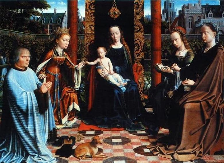 Vierge à lenfant avec des saints et un donateur   David Gerard