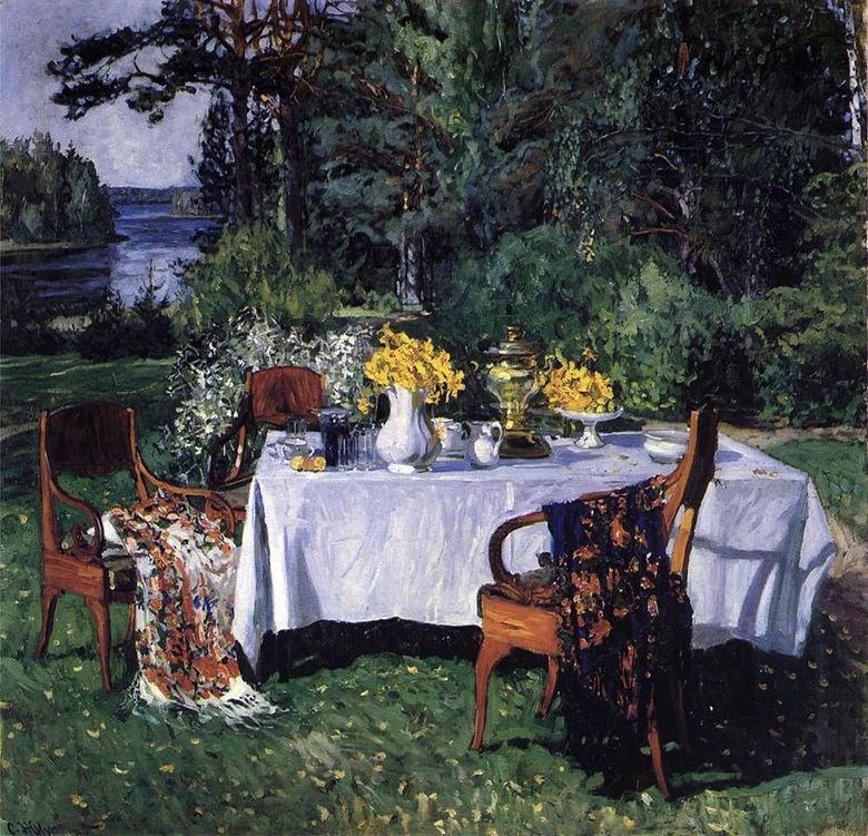 Devant la terrasse   Stanislav Zhukovsky