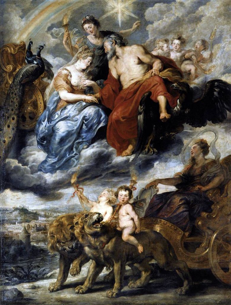 La rencontre de Maria Médicis et Henri IV à Lyon   Peter Rubens