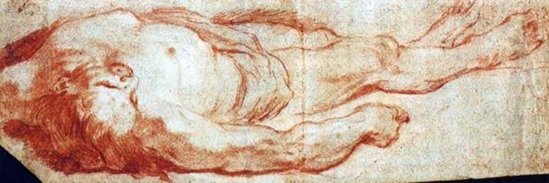Un homme allongé sur le sol   Giovanni Battista Tiepolo
