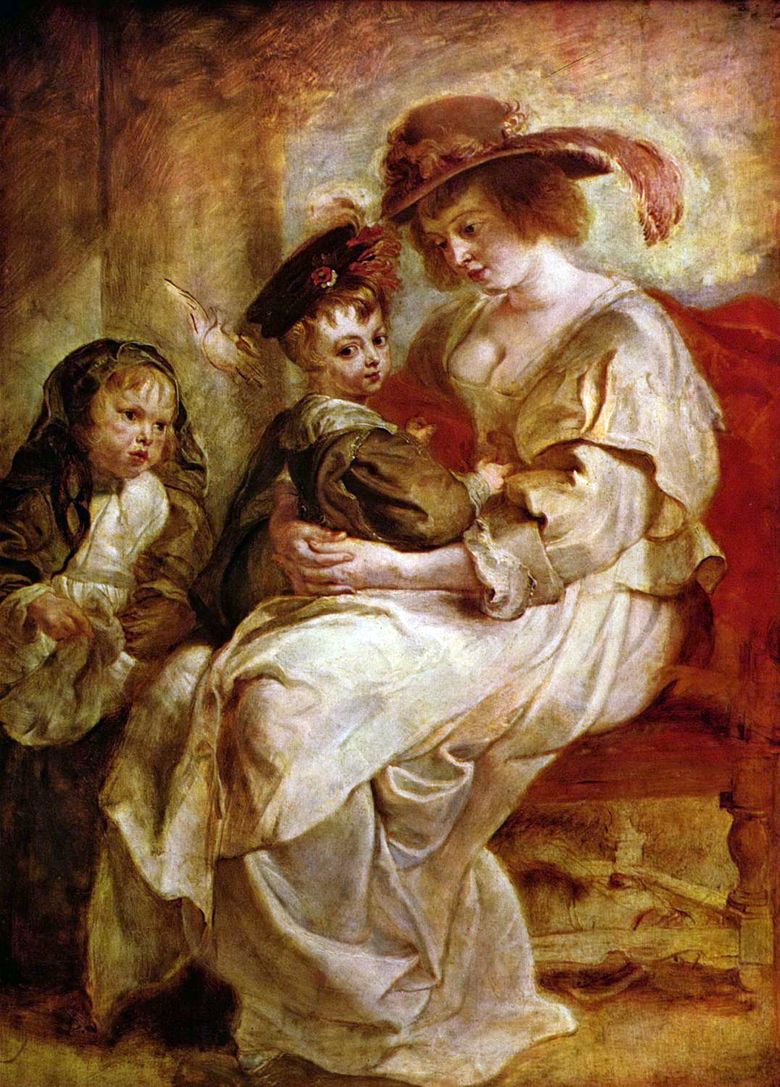Elena Fourman avec les enfants de Claire Jeanne et François   Peter Rubens
