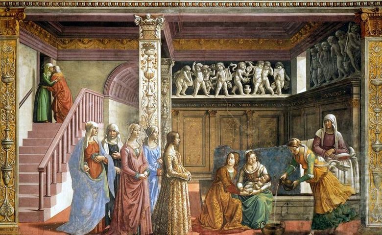 Naissance de Marie   Domenico Ghirlandaio