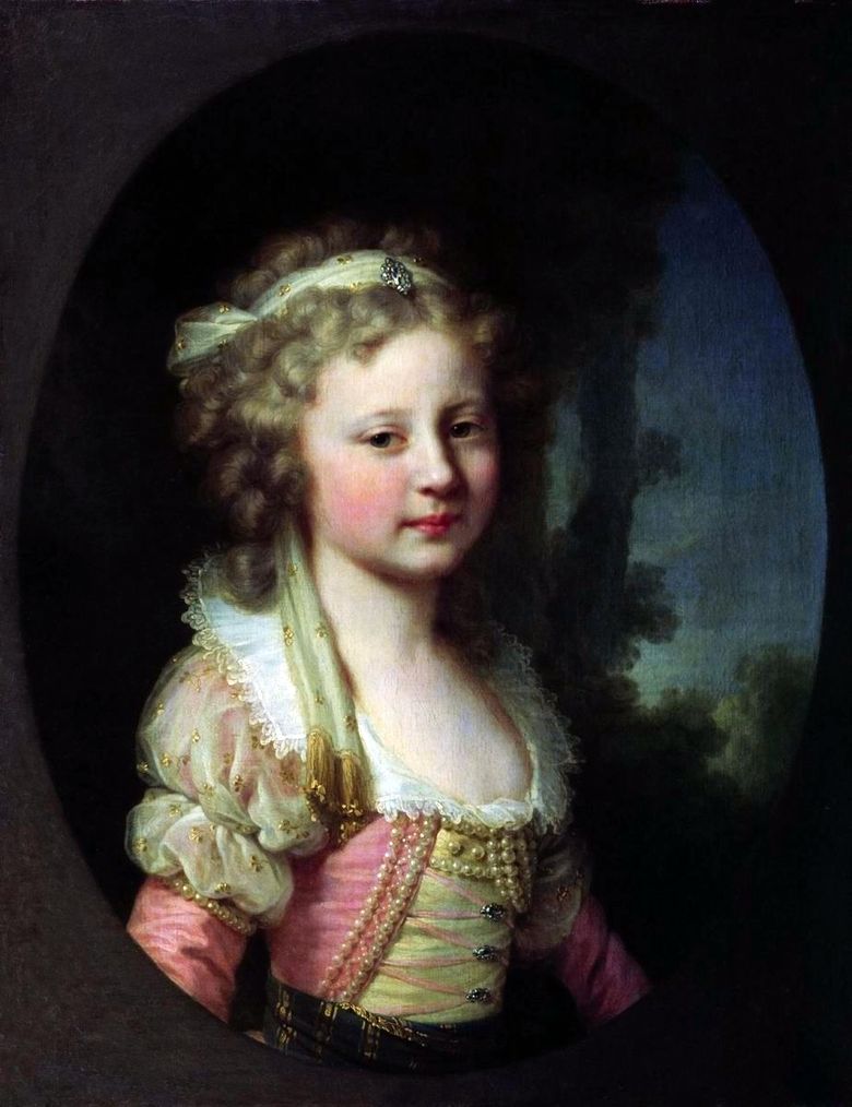 Portrait de la grande duchesse Elena Pavlovna dans lenfance   Johann Baptist Lampi