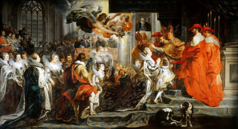 Couronnement de Maria Medici   Peter Rubens