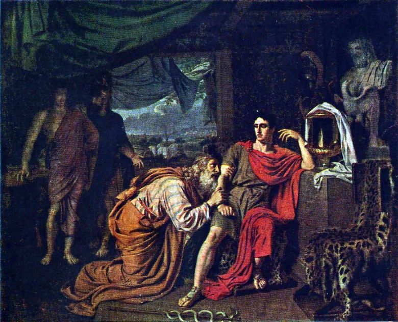 Priam, demandant à Achille le corps dHector   Alexander Ivanov