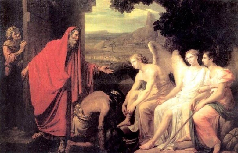Lapparition de trois anges à Abraham au chêne mamvrien   Karl Bryullov
