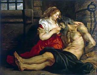 Locotisme de la femme romaine (Cimon et plume)   Peter Rubens