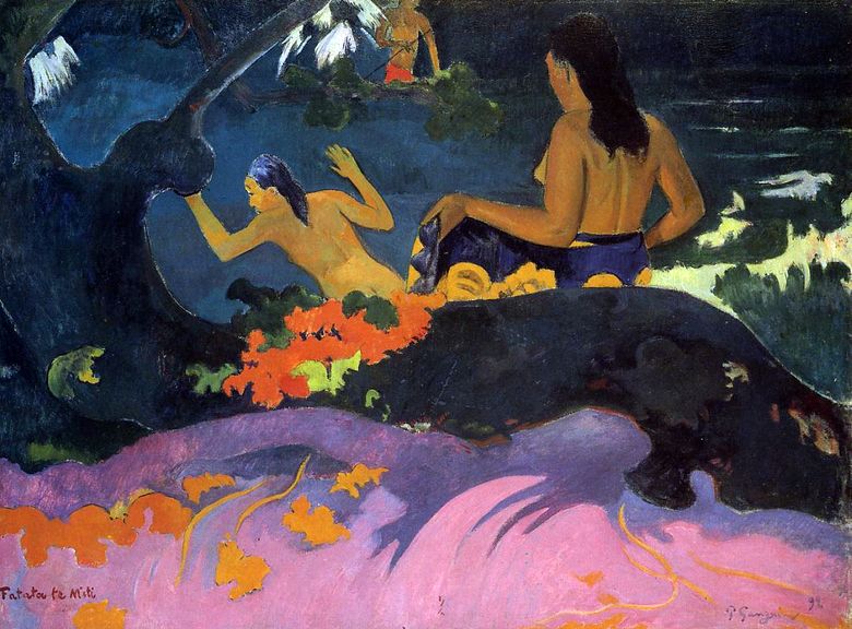 Près de la mer   Paul Gauguin