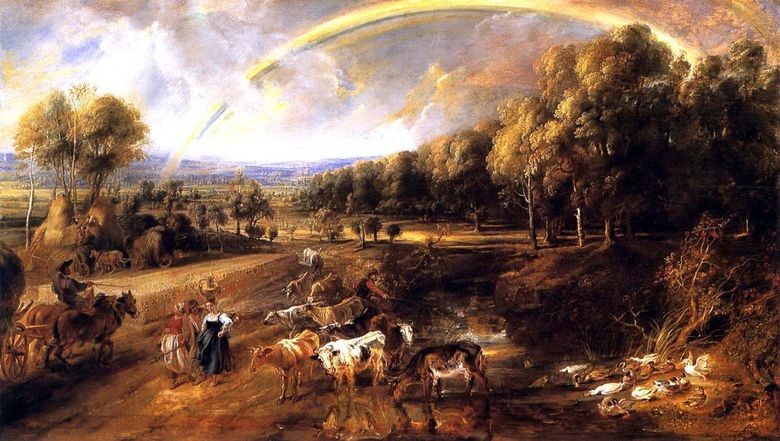 Paysage avec un arc en ciel   Peter Rubens