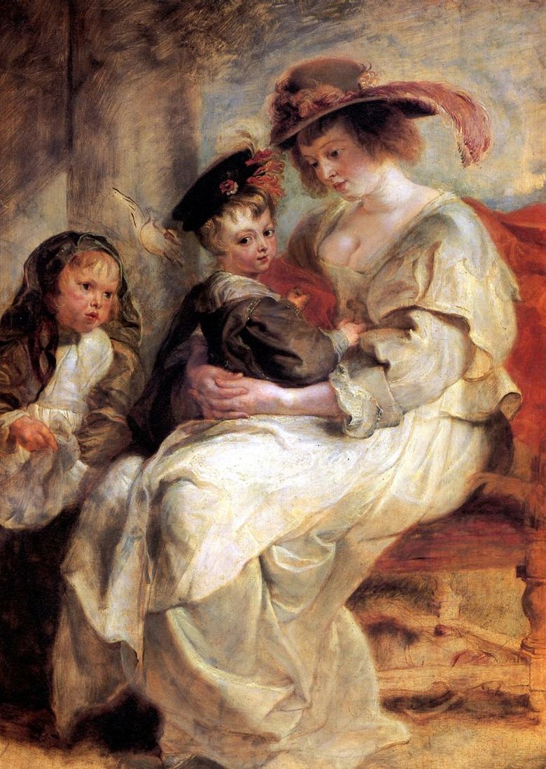 Portrait dElena Fourman avec deux enfants   Peter Rubens