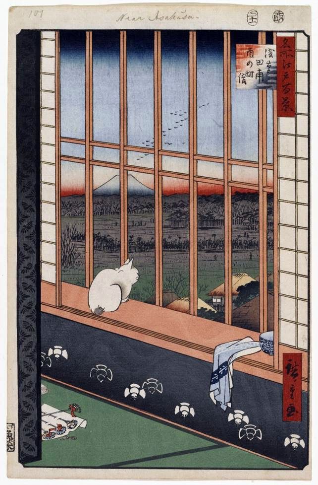 Pèlerinage de Torinomati dans les champs dAsakusa   Ando Hiroshige