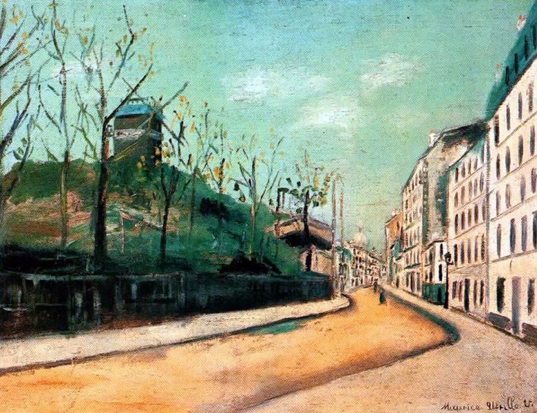 Rue Lepic et Moulin de la Galette   Maurice Utrillo