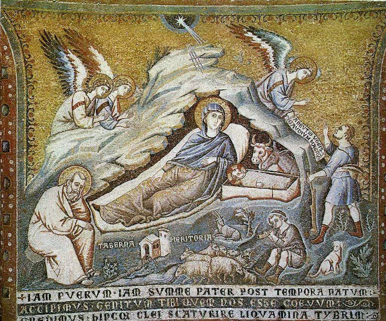 Nativité du Christ.   Pietro Cavallini