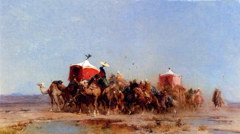 Caravane du désert   Alberto Pasini
