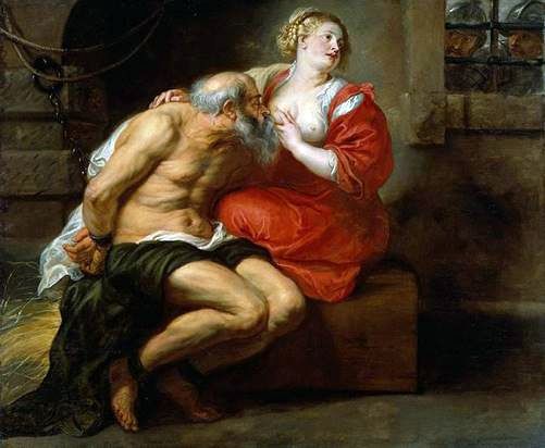 Roman Mercy (Cimon et plume)   Peter Rubens
