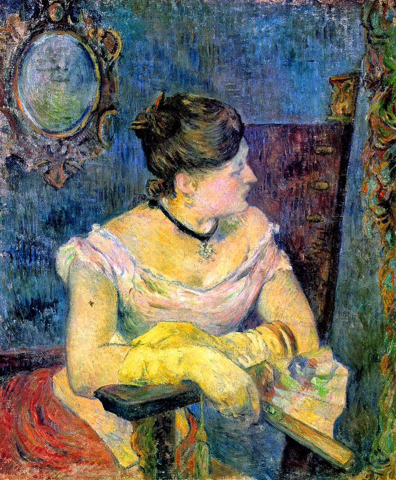 Portrait de Madame Gauguin en robe de soirée   Paul Gauguin