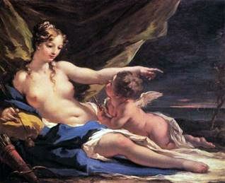 Vénus et Cupidon   Giovanni Antonio Pellegrini