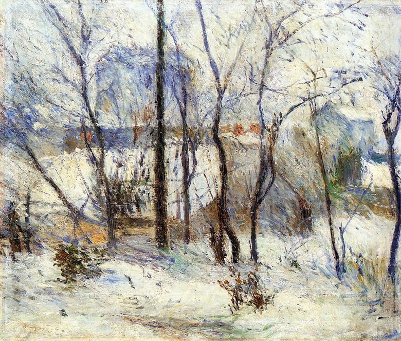 Jardin sous la neige   Paul Gauguin