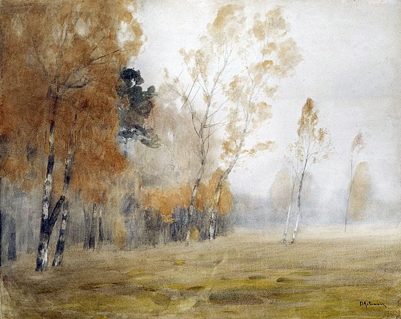 Le brouillard. Automne   Isaac Levitan