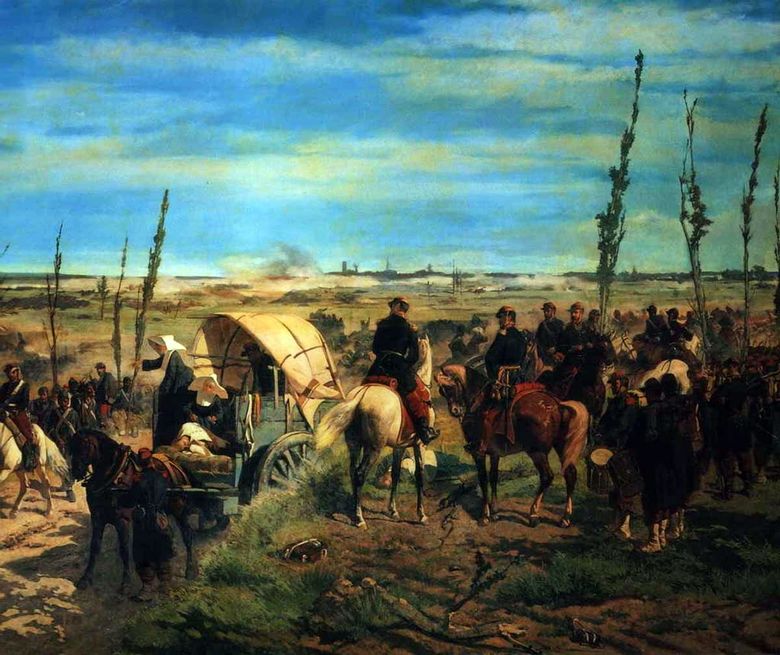 Camp italien à la bataille de Magenta   Giovanni Fattori