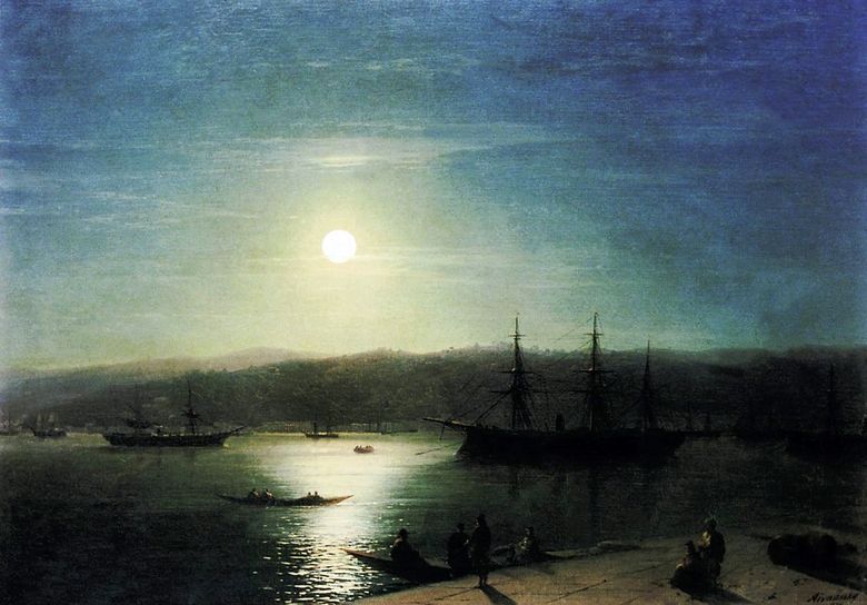 Bosphore sur une nuit au clair de lune   Ivan Aivazovsky