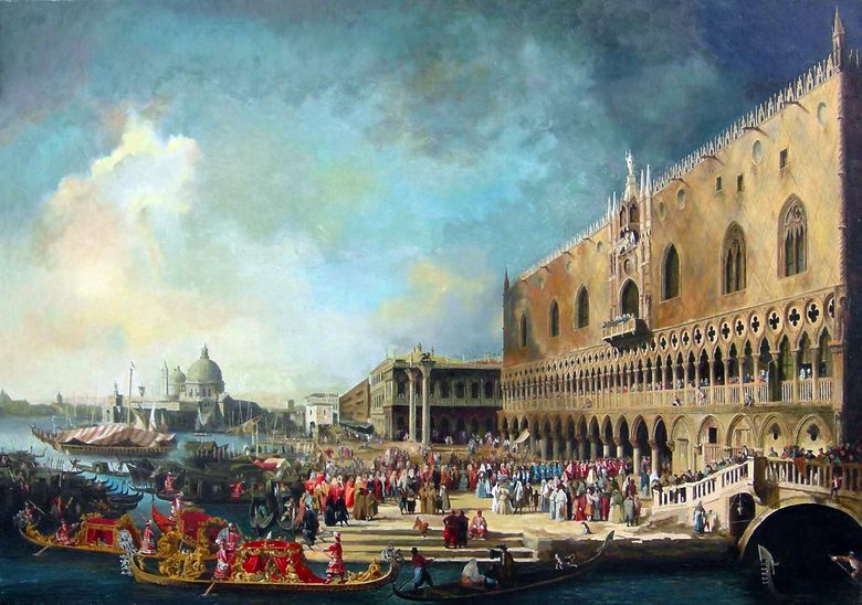 Réception de lAmbassadeur de France à Venise   Antonio Canaletto
