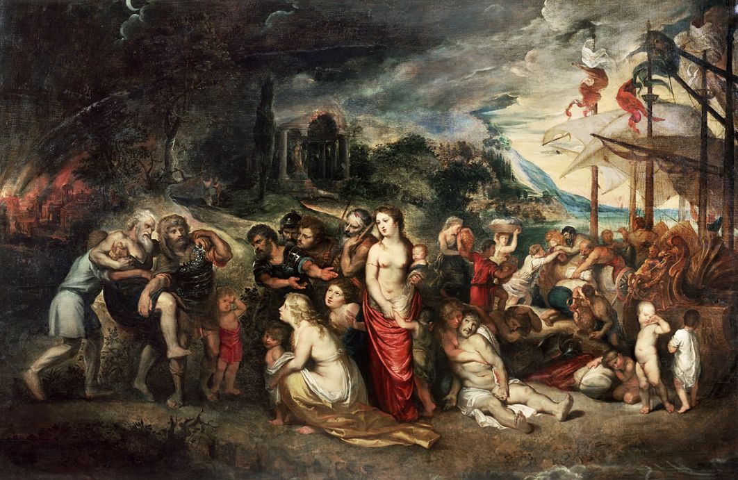 Énée et sa famille fuient Troie   Peter Rubens