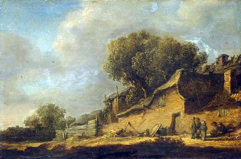 Paysage avec une cabane paysanne   Jan van Goyen