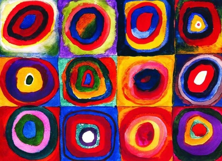 Carrés à cercles concentriques   Vasily Kandinsky
