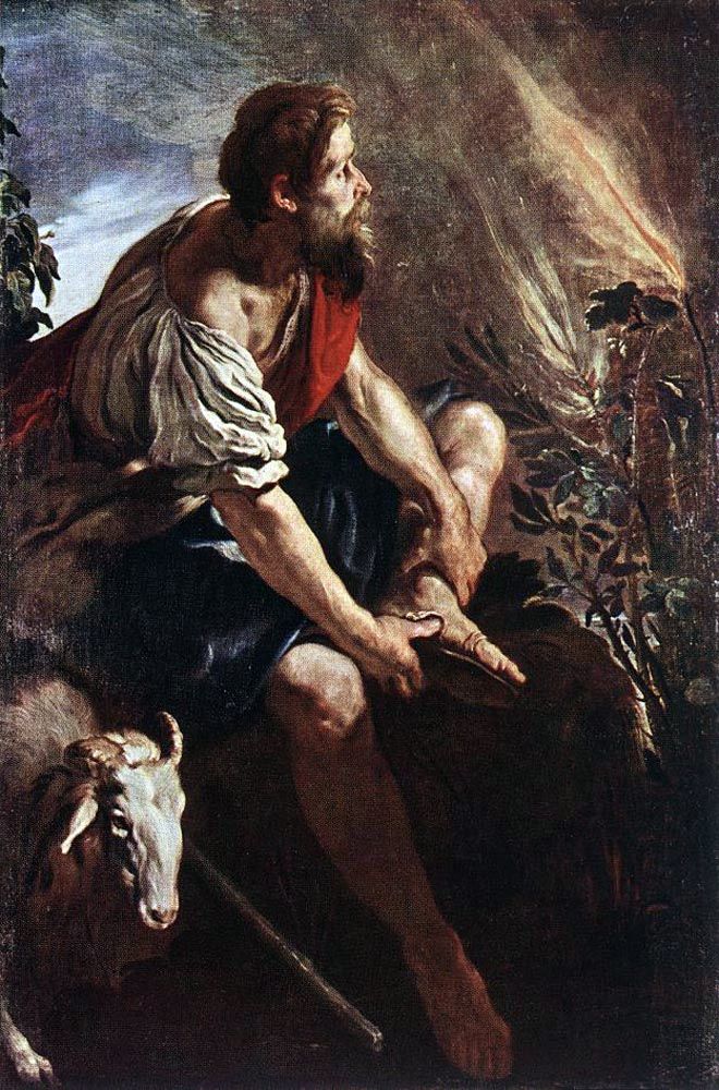 Moïse devant un buisson ardent   Domenico Feti