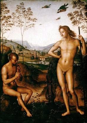 Apollon et Marsyos   Pietro Perugino