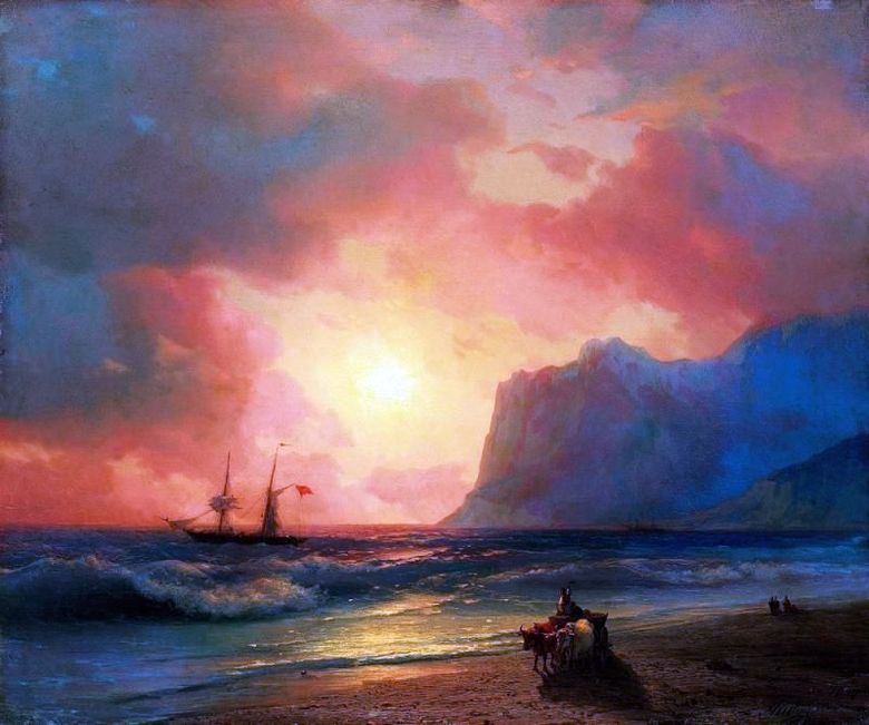 Coucher de soleil en mer   Ivan Aivazovsky