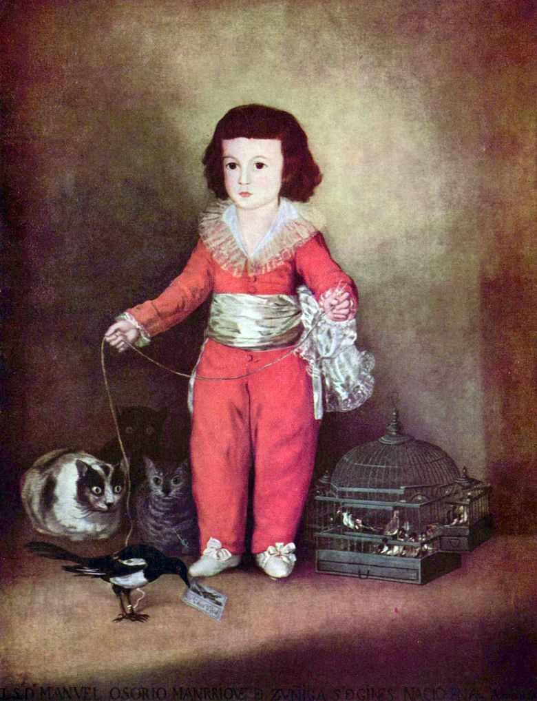 Portrait de Don Manuel Osorio et Zunig   Francisco de Goya