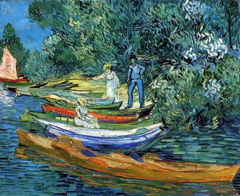 Rive avec bateaux à Auvers sur lOise   Vincent Van Gogh